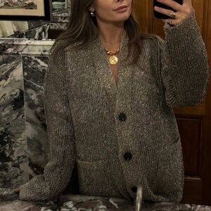 H&M studio Glittery fizzy knit cardigan